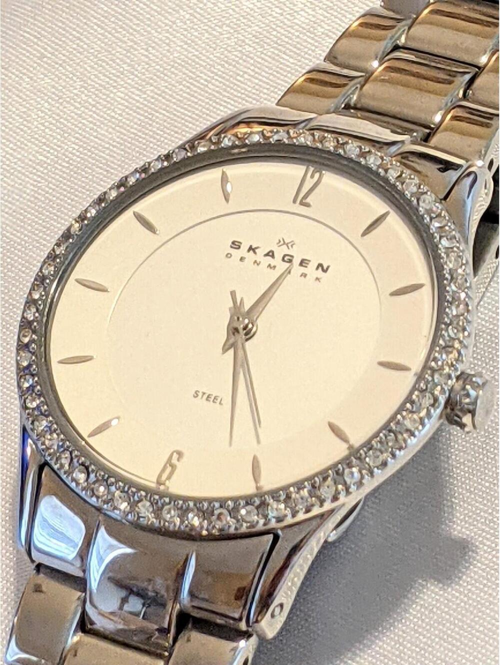 Skagen Katja 347SSX Women's Stainless Steel Analog Dial Quartz Watch Crystals